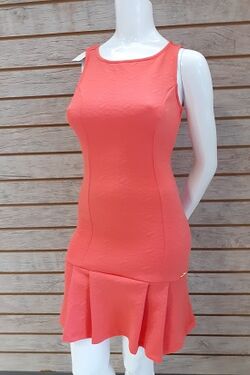 Vestido Fem. La Rossi Cor Coral Tam G