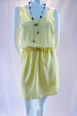 Vestido Fem Endless Cor Amarelo Tam. M