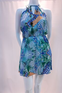 Vestido Fem Endless Cor Azul Tam. G