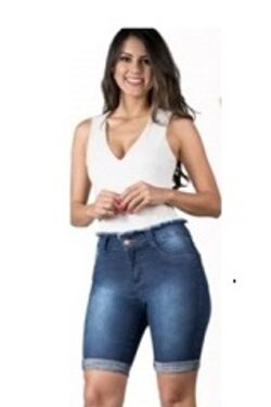 Shorts Jeans Ciclista Feminina Muito Mais - 20185