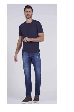 Calça Jeans Masculina Plus Slim Fit