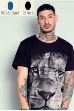 Camiseta Masculina Plus Fé Força  - 44811