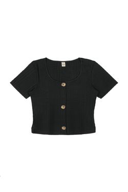 Blusa Cropped Preto G - 44861