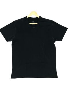 Camiseta Masculina Plus Slim Fit Gola V Cor Preto