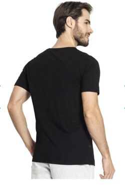 Camiseta Masculina de Algodão Cor Preto