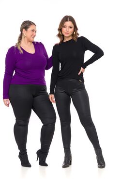 Calça Legging Plus Size Cirre  - 45491