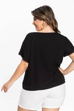 Blusa Feminina Plus Size Lisa Cor Preto - 45812