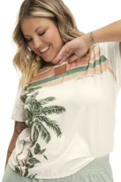 Blusa Feminina Plus Size Off White