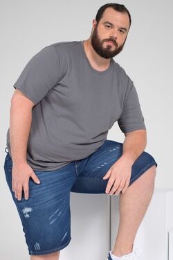 Bermuda Jeans Masculina Plus Size Sawary