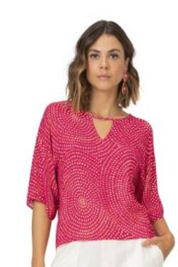 Blusa Feminina Crepe Rosa 