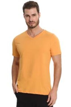 Camiseta Masculina Gola V Algodão