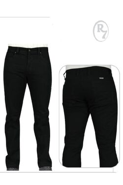 Calça de Sarja Masculina Plus Preto R Sete 