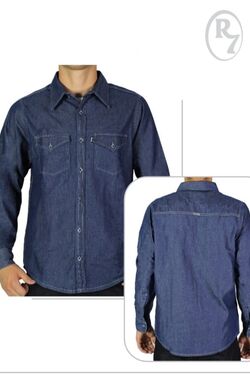 Camisa Jeans Ml Slim R Sete