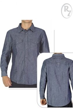 Camisa Jeans Ml Slim R Sete