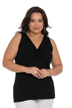 Blusa Feminina Regata Plus Size Secret - 46738