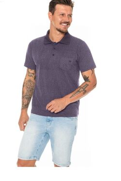 Camisa Polo Masculina Com Bolso Sba