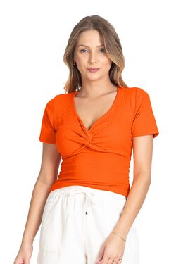 Blusa Feminina Canelada Nó Busto Rovitex