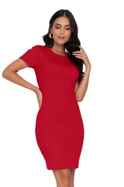 Vestido Feminino Malha Ribana Rovitex 