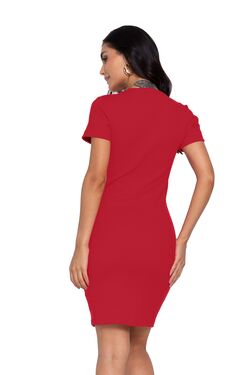 Vestido Feminino Malha Ribana Rovitex  - 47398