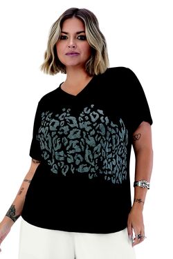 Blusa Feminina Plus Size Brilho