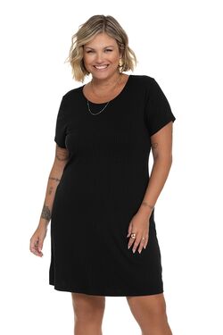 Vestido Feminino Plus Size Canelado Secret