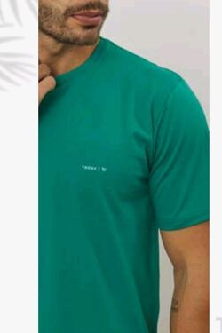 Camiseta Masculina Plus Size Cor Verde