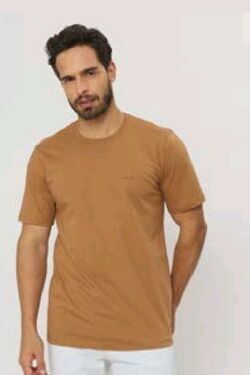 Camiseta Masculina Plus Size Cor Bege - 47733