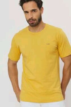 Camiseta Masculina Plus Size Cor Amarelo Bee