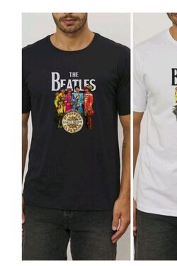 Camiseta Masculina Plus Size Beatles - 47762