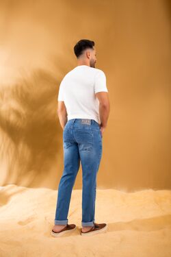 Calça Jeans Masculina Plus Size Slim Fit