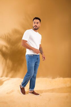 Calça Jeans Masculina Plus Size Slim Fit - 47919