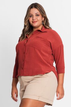 Blusa Camisa Feminina Plus Size - 47960