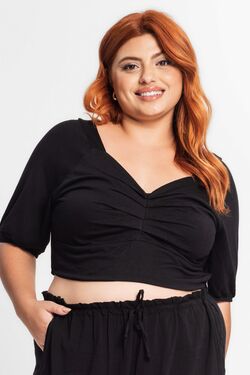 Blusa Feminina Plus Size Cropped Secret - 48051