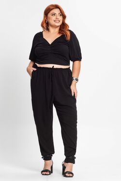 Blusa Feminina Plus Size Cropped Secret - 48053