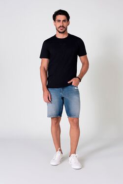 Bermuda Jeans Masc Skinny Rasgada Six One