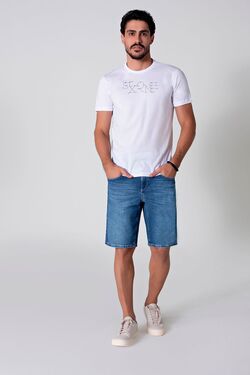 Bermuda Jeans Masculina Skinny Six One