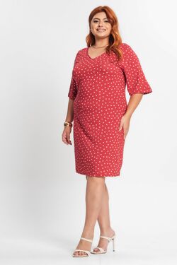 Vestido Feminino Plus Size Manga Curta Secret - 48212