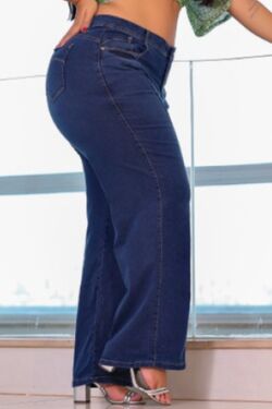 Calça Jeans Wide Leg Plus Size Credencial