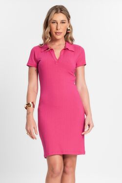 Vestido Feminino Canelado Polo Rovitex - 51039