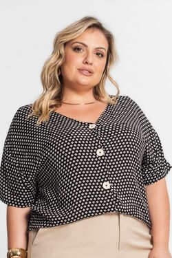 Blusa Feminina Camisa Plus Size Secret - 51124