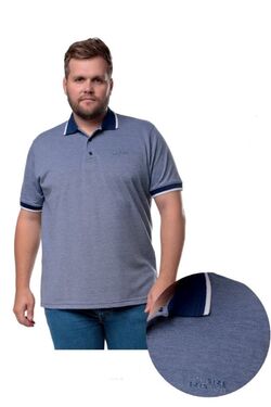 Camisa Polo Masculina Plus Size Sem Bolso You Size - 51187