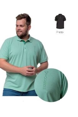 Camisa Polo Masculina Plus Size Sem Bolso You Size - 51190