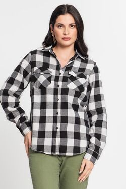 Camisa Feminina Xadrez Blue Rose - 51353