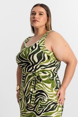 Vestido Midi Plus Size Secret Glam