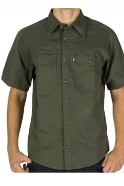 Camisa em Sarja MC Slim R Sete
