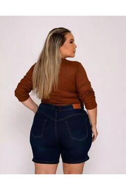 Short Feminino Plus Size Meia Coxa       - 51654