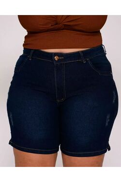 Short Feminino Plus Size Meia Coxa       - 51655