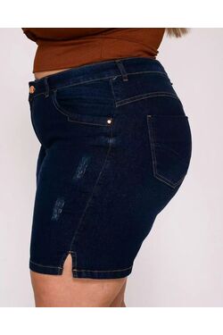 Short Feminino Plus Size Meia Coxa       - 51657