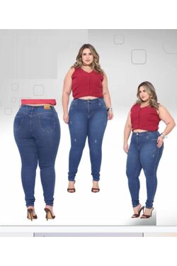 Calça Jeans Skinny Plus Size Destroyed CRD - 51732