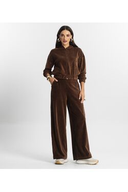Calça Feminina Wide Leg em Plush    - 51748